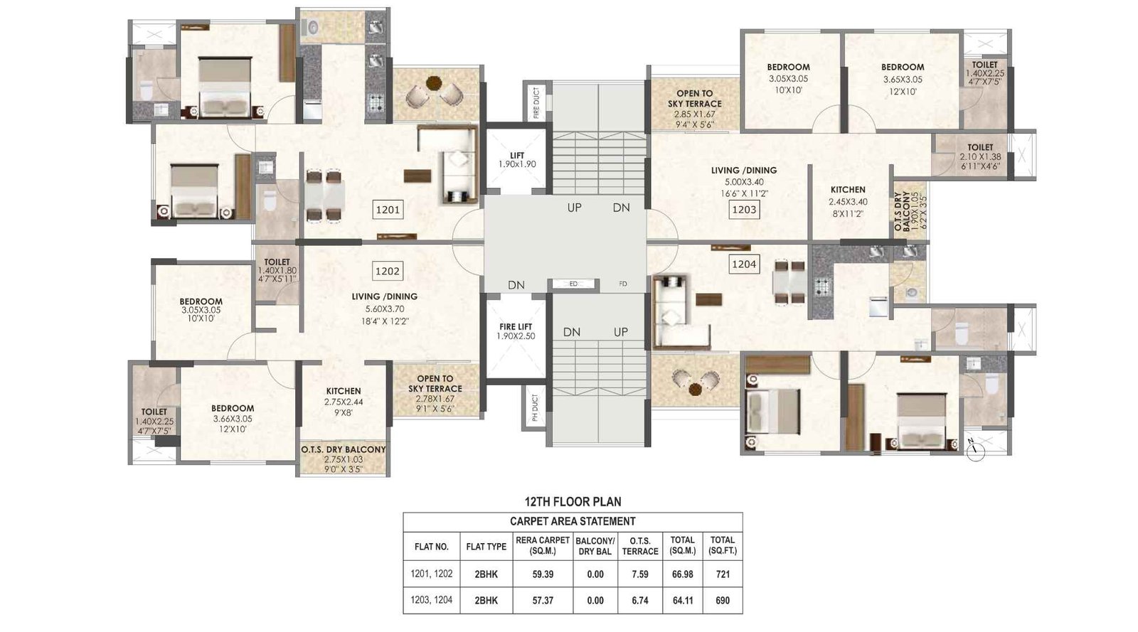 Venkatesh-Anandmayi-12-th-Floor-Plan